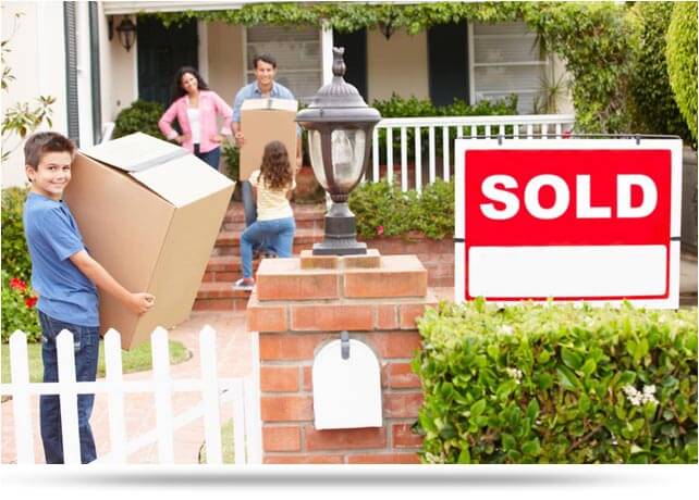 Family moving into new home.