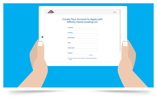 Create an account with Affinity Home Lending